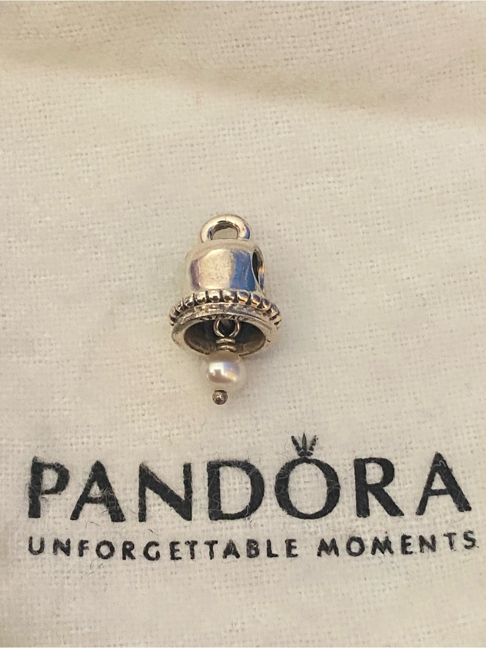 Retired Pandora Silver Bell Charm
